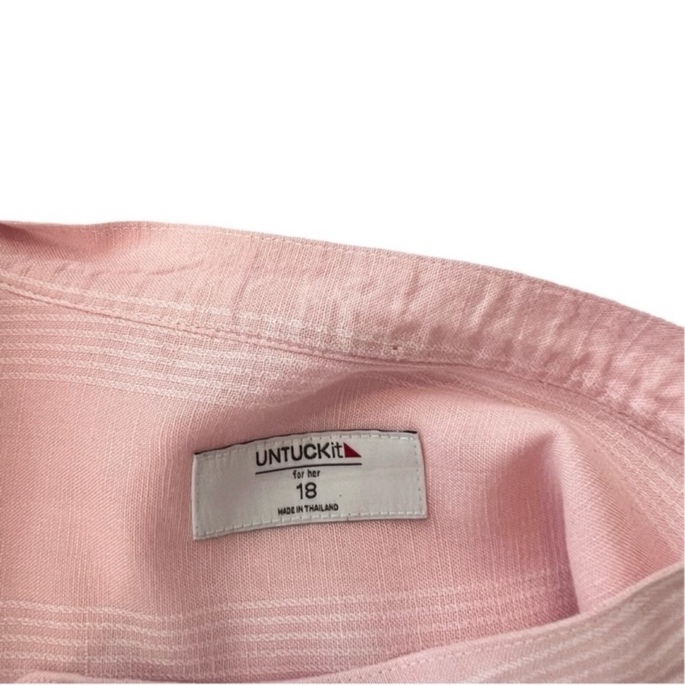 UNTUCKit Light Pink Mandarin Collar Button-Down Shirt - Picture 7 of 8